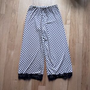 Zara Black and White Polka Dot Pants